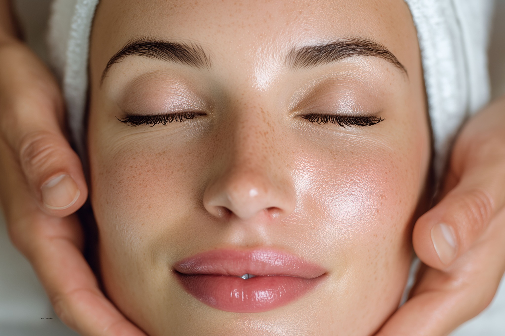 Relaxing facial treatment focused on skin hydration